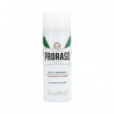 PRORASO WHITE LINE SHAVING FOAM Raminančios skutimosi putos, 50ml. PRORASO WHITE LINE SHAVING FOAM Raminančios skutimosi putos, 50ml.