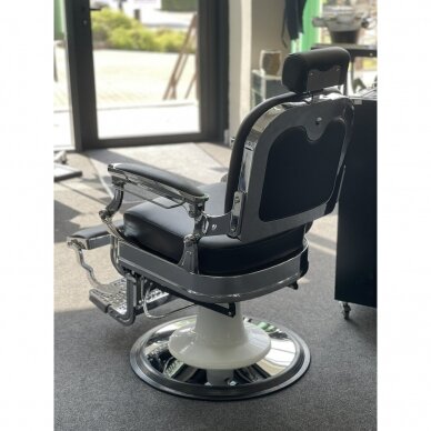Profesionali barberio kėdė kirpykloms ir grožio salonams GABBIANO ERNESTO BLACK 12 Profesionali barberio kėdė kirpykloms ir grožio salonams GABBIANO ERNESTO BLACK 12