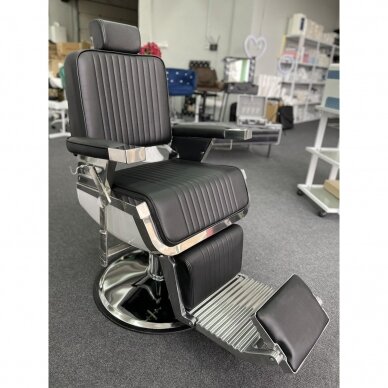 Profesionali barberio kėdė kirpykloms ir grožio salonams LORD, juodos spalvos 9