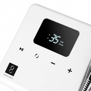 Profesionali elektrinė nagų freza manikiūro darbams OCHO TECHNIC 65W WHITE 7 Profesionali elektrinė nagų freza manikiūro darbams OCHO TECHNIC 65W WHITE 7