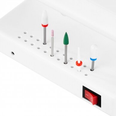 Profesionali elektrinė nagų freza manikiūro darbams OCHO TECHNIC 65W WHITE 8 Profesionali elektrinė nagų freza manikiūro darbams OCHO TECHNIC 65W WHITE 8