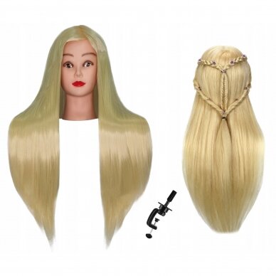 Profesionali galva mokymams IZA BLOND 60cm, terminiai plaukai Profesionali galva mokymams IZA BLOND 60cm, terminiai plaukai