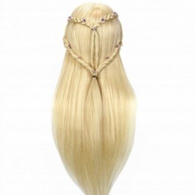 Profesionali galva mokymams IZA BLOND 60cm, terminiai plaukai 2 Profesionali galva mokymams IZA BLOND 60cm, terminiai plaukai 2