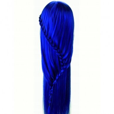 Profesionali galva mokymams IZA BLUE 60cm, terminiai plaukai 2 Profesionali galva mokymams IZA BLUE 60cm, terminiai plaukai 2