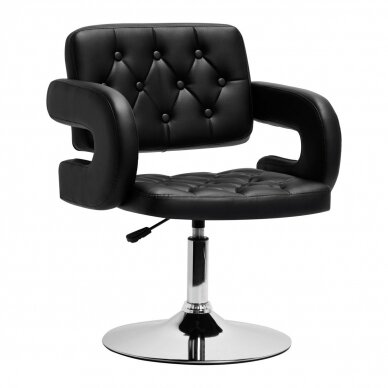 HAIR SYSTEM profesionali grožio salonų meistro kėdė QS-B1801, juodos spalvos HAIR SYSTEM profesionali grožio salonų meistro kėdė QS-B1801, juodos spalvos