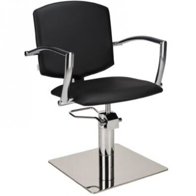 Profesionali kirpyklos kėdė BLACK PAKO CHROME SQUARE Profesionali kirpyklos kėdė BLACK PAKO CHROME SQUARE