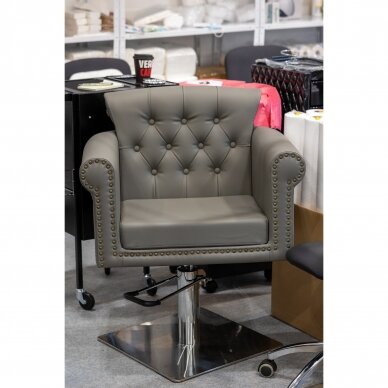 Profesionali kirpyklos kėdė GABBIANO BERLIN, pilkos spalvos 4 Profesionali kirpyklos kėdė GABBIANO BERLIN, pilkos spalvos 4