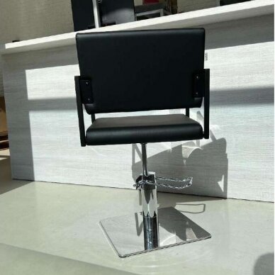 Profesionali kirpyklos kėdė BLACK LOFT CHROME SQUARE 5