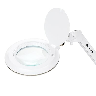 Profesionali kosmetologinė LED lempa - lupa ELEGANTE 6031, tvirtinama prie paviršių, baltos spalvos 2 Profesionali kosmetologinė LED lempa - lupa ELEGANTE 6031, tvirtinama prie paviršių, baltos spalvos 2