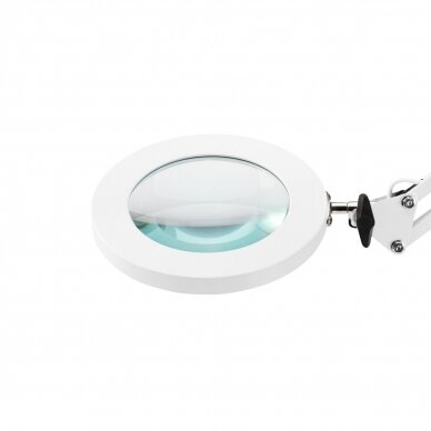Profesionali kosmetologinė LED lempa - lupa GLOW 308, tvirtinama prie paviršių, baltos spalvos 2 Profesionali kosmetologinė LED lempa - lupa GLOW 308, tvirtinama prie paviršių, baltos spalvos 2