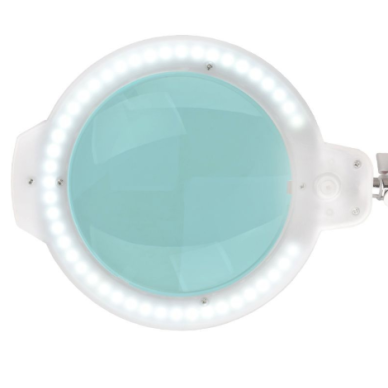 Profesionali kosmetologinė LED lempa - lupa MOONLIGHT 8012/5, baltos spalvos (su stovu) 4 Profesionali kosmetologinė LED lempa - lupa MOONLIGHT 8012/5, baltos spalvos (su stovu) 4