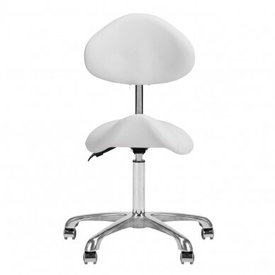 GIOVANNI CLASSIC 1004 profesionali meistro kėdė-balnas kosmetologams, baltos spalvos 7 GIOVANNI CLASSIC 1004 profesionali meistro kėdė-balnas kosmetologams, baltos spalvos 7