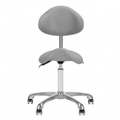 GIOVANNI CLASSIC 1004 profesionali meistro kėdė-balnas kosmetologams, pilkos spalvos 1 GIOVANNI CLASSIC 1004 profesionali meistro kėdė-balnas kosmetologams, pilkos spalvos 1