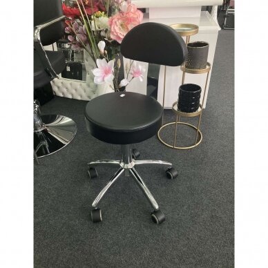 Profesionali meistro kėdė kosmetologams bei grožio salonams AM-304, juodos spalvos 4