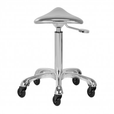 Profesionali meistro kėdutė kosmetologams bei grožio salonams FINE SILVER ROLL SPEED, chromo spalvos 3 Profesionali meistro kėdutė kosmetologams bei grožio salonams FINE SILVER ROLL SPEED, chromo spalvos 3