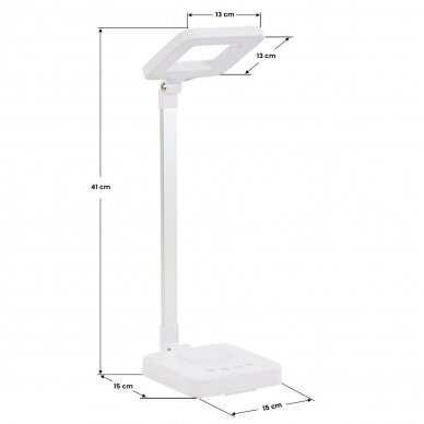 ELEGANTE RED LINE profesionali stalinė lempa manikiūro darbams ELEGANTE LED SQUARE 804, baltos spalvos 11 ELEGANTE RED LINE profesionali stalinė lempa manikiūro darbams ELEGANTE LED SQUARE 804, baltos spalvos 11