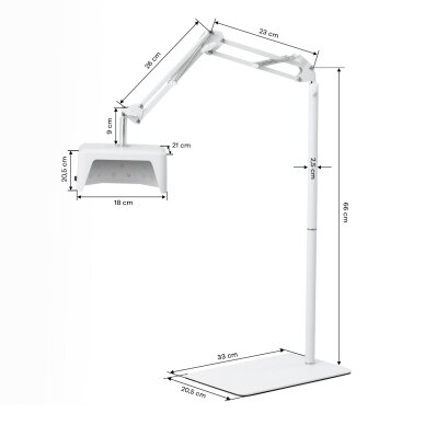 Profesionali UV/LED lempa pedikiūrui GLOW 112 su stovu, 48 W 6 Profesionali UV/LED lempa pedikiūrui GLOW 112 su stovu, 48 W 6