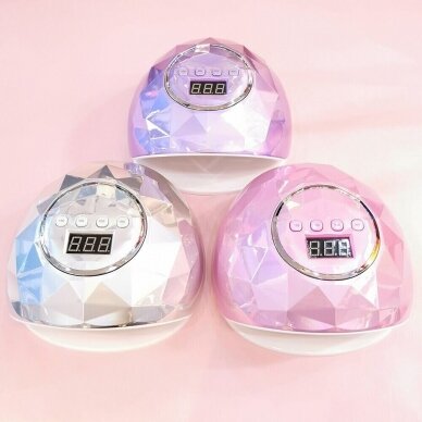 Profesionali UV/LED manikiūro ir pedikiūro lempa SHINY 86W, sidabrinio perlamutro spalvos 6 Profesionali UV/LED manikiūro ir pedikiūro lempa SHINY 86W, sidabrinio perlamutro spalvos 6