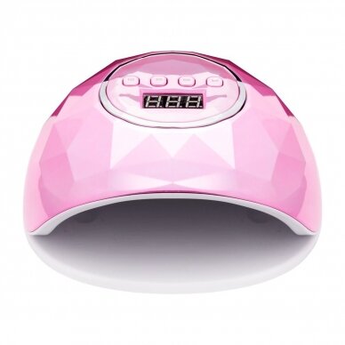 Profesionali UV/LED manikiūro ir pedikiūro lempa SHINY 86W, rožinės spalvos 2 Profesionali UV/LED manikiūro ir pedikiūro lempa SHINY 86W, rožinės spalvos 2