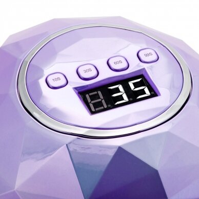 Profesionali UV/LED manikiūro ir pedikiūro lempa SHINY 86W, violetinės spalvos 5 Profesionali UV/LED manikiūro ir pedikiūro lempa SHINY 86W, violetinės spalvos 5