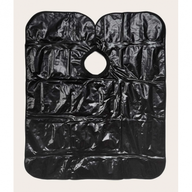 Profesionalus apsiaustas kirpyklos procedūroms WATERPROOF BLACK 2 Profesionalus apsiaustas kirpyklos procedūroms WATERPROOF BLACK 2