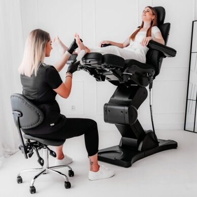 Profesionalus elektrinė podologinė kėdė SORINA PRO7, juodos spalvos 10