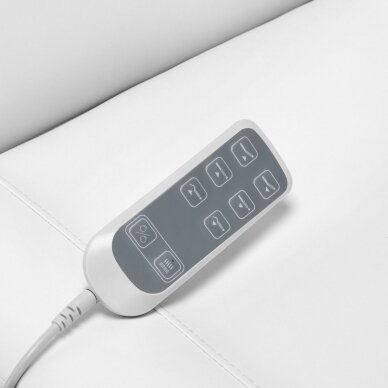 Profesionali elektrinė kosmetologinė kėdė - gultas SILLON CLASSIC su šildymo funkcija, 3 variklių, baltos spalvos 9 Profesionali elektrinė kosmetologinė kėdė - gultas SILLON CLASSIC su šildymo funkcija, 3 variklių, baltos spalvos 9