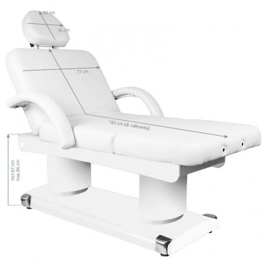 Profesionalus elektrinis SPA gultas-kušėtė su šildymo funkcija AZZURRO 838A (4 varikliai), baltos spalvos 10 Profesionalus elektrinis SPA gultas-kušėtė su šildymo funkcija AZZURRO 838A (4 varikliai), baltos spalvos 10