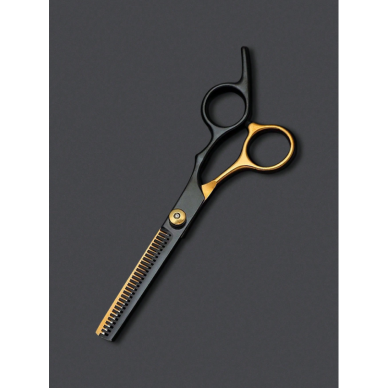 Profesionalus kirpėjo žirklių rinkinys GOLD BLACK 1