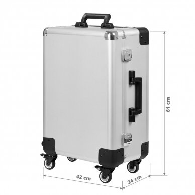 Profesionalus kosmetikos lagaminas T-27 SILVER 6 Profesionalus kosmetikos lagaminas T-27 SILVER 6