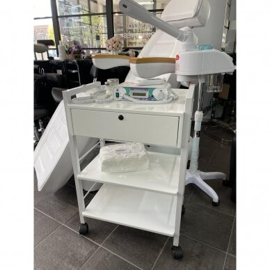 GIOVANNI CLASSIC 1019A profesionalus kosmetologinis vežimėlis, baltos spalvos 11 GIOVANNI CLASSIC 1019A profesionalus kosmetologinis vežimėlis, baltos spalvos 11