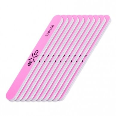 EXO PROFESSIONAL profesionalus nagų poliravimo blokelis 320/400, 10 vnt. 2 EXO PROFESSIONAL profesionalus nagų poliravimo blokelis 320/400, 10 vnt. 2