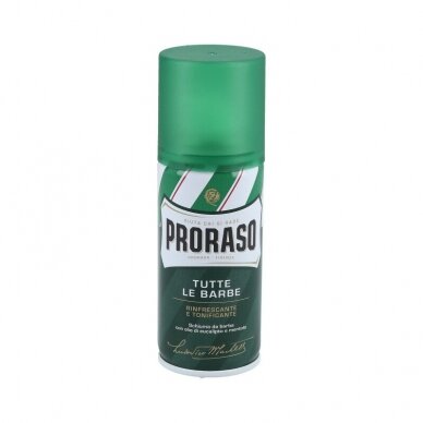 PRORASO GREEN Shaving Foam raminančios skutimosi putos, 100 ml. PRORASO GREEN Shaving Foam raminančios skutimosi putos, 100 ml.
