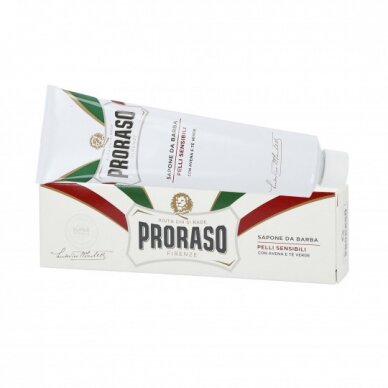 PRORASO WHITE LINE SHAVING SOAP IN A TUBE Raminamasis skutimosi kremas tūbelėje, 150ml. PRORASO WHITE LINE SHAVING SOAP IN A TUBE Raminamasis skutimosi kremas tūbelėje, 150ml.