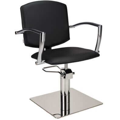 Profesionali kirpyklos kėdė BLACK PAKO CHROME SQUARE Profesionali kirpyklos kėdė BLACK PAKO CHROME SQUARE