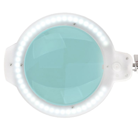 Profesionali kosmetologinė LED lempa - lupa MOONLIGHT 8012/5, baltos spalvos (su stovu) 4 Profesionali kosmetologinė LED lempa - lupa MOONLIGHT 8012/5, baltos spalvos (su stovu) 4