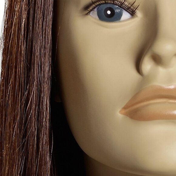 Profesionali natūralių plaukų galva kirpėjų bei stilistų mokymams LISA, 50 cm 1 Profesionali natūralių plaukų galva kirpėjų bei stilistų mokymams LISA, 50 cm 1