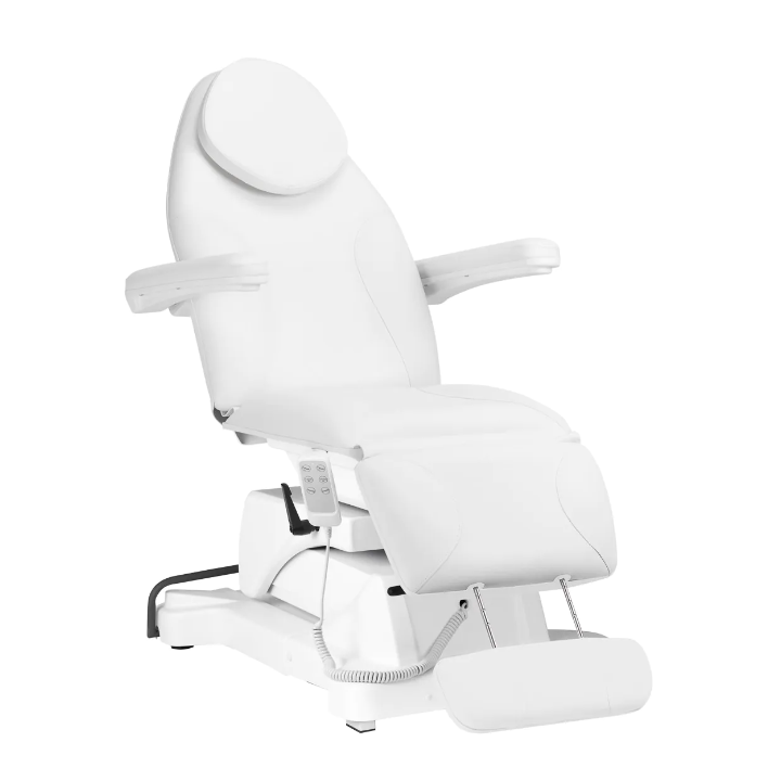 Profesionali elektrinė kosmetologinė kėdė-gultas SILLON BASIC, baltos spalvos (3 varikliai) 2 Profesionali elektrinė kosmetologinė kėdė-gultas SILLON BASIC, baltos spalvos (3 varikliai) 2