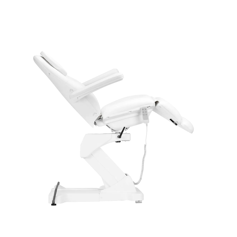 Profesionali elektrinė kosmetologinė kėdė-gultas SILLON BASIC, baltos spalvos (3 varikliai) 4 Profesionali elektrinė kosmetologinė kėdė-gultas SILLON BASIC, baltos spalvos (3 varikliai) 4