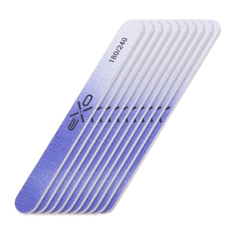 EXO PROFESSIONAL profesionali nagų dildė manikiūrui 180/240 gritų, 10 vnt. 2 EXO PROFESSIONAL profesionali nagų dildė manikiūrui 180/240 gritų, 10 vnt. 2