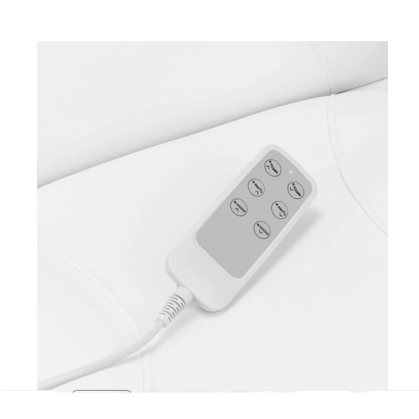Profesionali elektrinė kosmetologinė kėdė-gultas SILLON BASIC, baltos spalvos (3 varikliai) 12 Profesionali elektrinė kosmetologinė kėdė-gultas SILLON BASIC, baltos spalvos (3 varikliai) 12