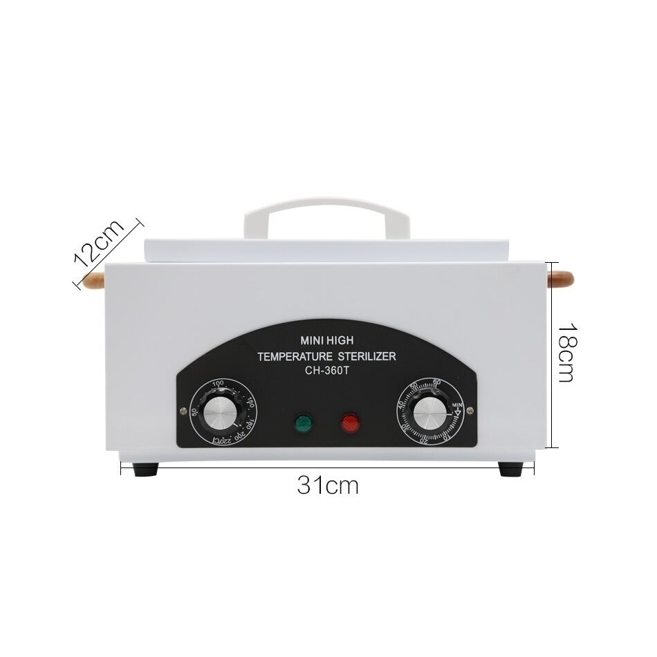 Profesionalus karšto oro sterilizatorius higienos pasui CH-360T, baltos spalvos 10 Profesionalus karšto oro sterilizatorius higienos pasui CH-360T, baltos spalvos 10
