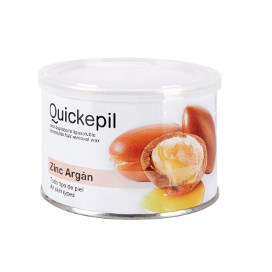 QUICKEPIL minkštas depiliacinis vaškas skardinėje arganų kvapo, 400 ml. QUICKEPIL minkštas depiliacinis vaškas skardinėje arganų kvapo, 400 ml.