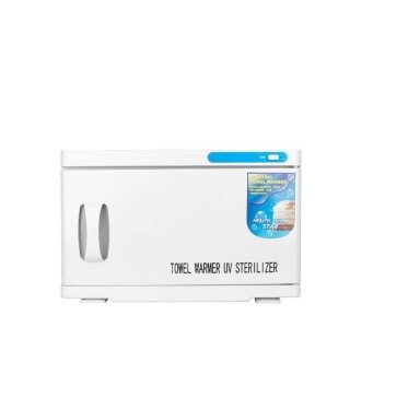 Profesionalus rankšluosčių šildytuvas su UV sterilizatoriumi 16 l, baltos spalvos Profesionalus rankšluosčių šildytuvas su UV sterilizatoriumi 16 l, baltos spalvos