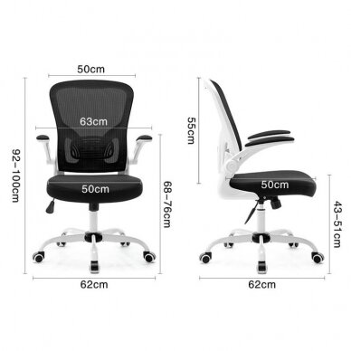 Registratūros ir biuro kėdė COMFORT 73, juodos spalvos 4 Registratūros ir biuro kėdė COMFORT 73, juodos spalvos 4