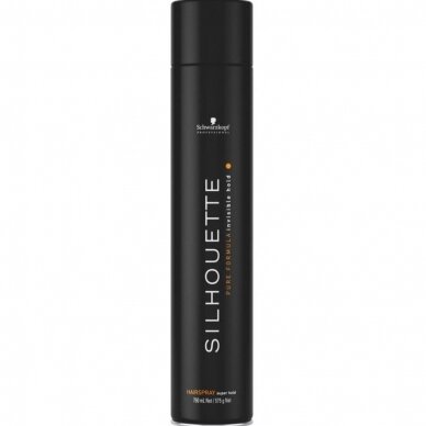 Schwarzkopf Silhouette Hairspray Super Hold stiprios fiksacijos plaukų lakas, 750 ml. Schwarzkopf Silhouette Hairspray Super Hold stiprios fiksacijos plaukų lakas, 750 ml.