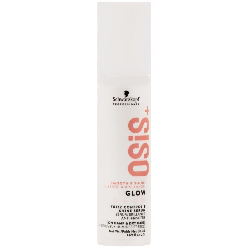 SCHWARZKOPF OSIS+ GLOW SERUM spindesio suteikiantis plaukų serumas su taukmedžio sviestu, 50 ml SCHWARZKOPF OSIS+ GLOW SERUM spindesio suteikiantis plaukų serumas su taukmedžio sviestu, 50 ml