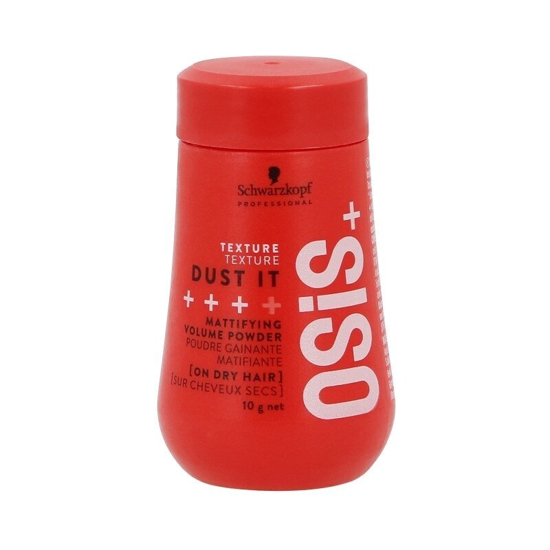 SCHWARZKOPF PROFESSIONAL OSIS+ Dust It Mattifying Volume Powder Matinį efektą suteikianti plaukų pudra, 10 g. SCHWARZKOPF PROFESSIONAL OSIS+ Dust It Mattifying Volume Powder Matinį efektą suteikianti plaukų pudra, 10 g.