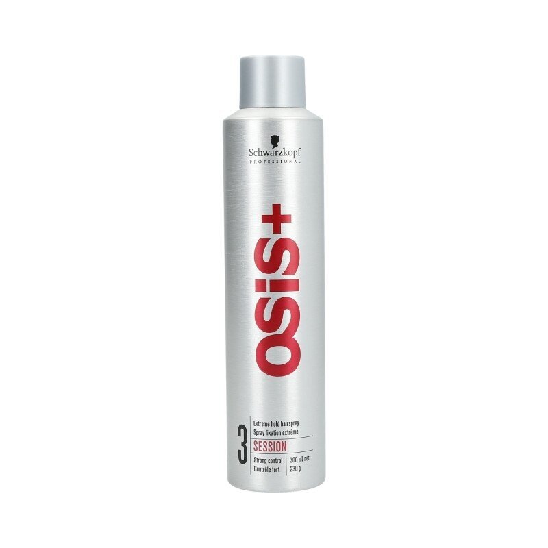 SCHWARZKOPF PROFESSIONAL OSIS+ SESSION EXTRA STRONG ypač stiprus plaukų lakas su apsauga nuo karščio poveikio, 500 ml. SCHWARZKOPF PROFESSIONAL OSIS+ SESSION EXTRA STRONG ypač stiprus plaukų lakas su apsauga nuo karščio poveikio, 500 ml.