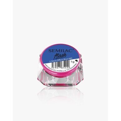 SEMILAC FLASH 680 pudra manikiūro dailei NEON EFFECT BLUE ,2 g.
